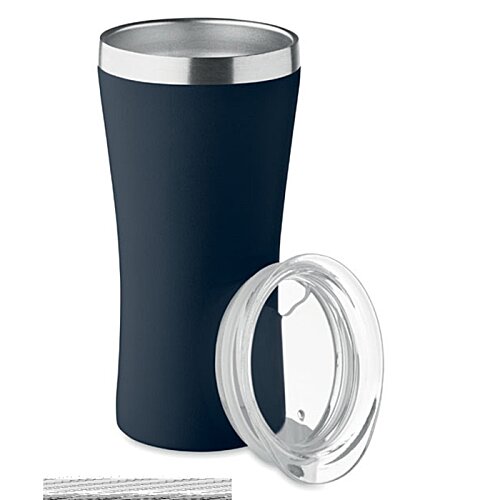 Additional Image 3 - a black and silver tumbler