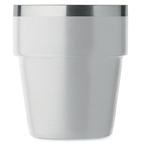 Additional Image 2 - a white cup with silver lids