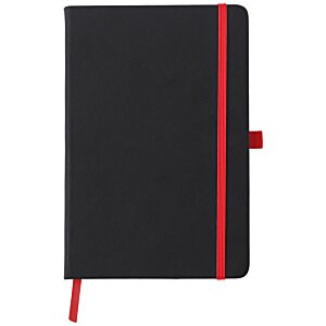 Additional Image 3 - a black notebook with red band