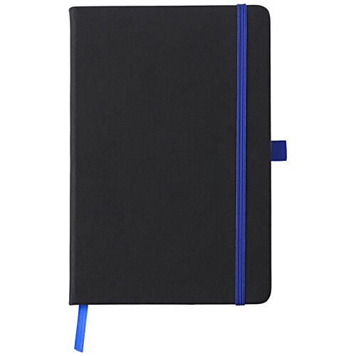 Additional Image 1 - a black notebook with a blue band