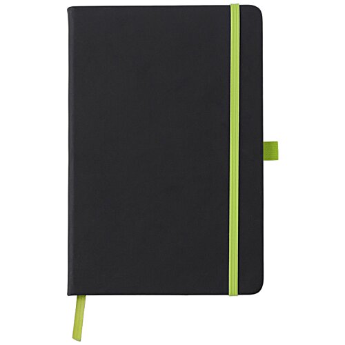 Additional Image 2 - a black notebook with a green band