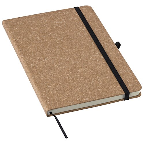 Additional Image 1 - a brown notebook with a black band