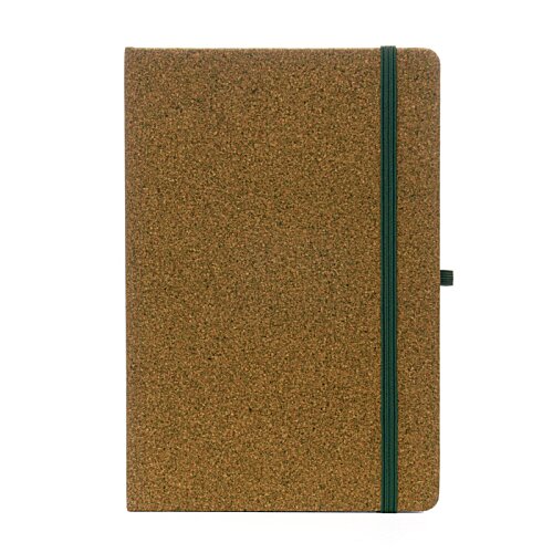 Additional Image 2 - a brown notebook with a green band
