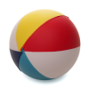 a colorful beach ball on a white background