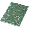 a green book with a floral pattern