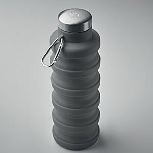 Additional Image 3 - a black water bottle with a silver cap