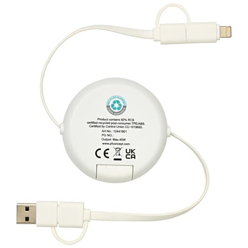Additional Image 2 - a white round object with a blue and black text