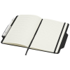 a notebook with a pen