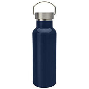 Additional Image 3 - a blue water bottle with a silver ring