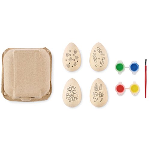 Additional Image 2 - a group of white eggs with different colored buttons