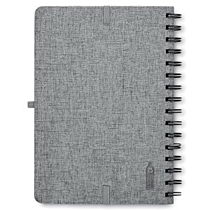Additional Image 1 - a grey notebook with a black spiral