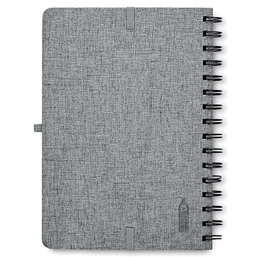 Additional Image 1 - a grey notebook with a black spiral