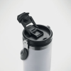 a white and black water bottle