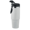a white and black coffee mug