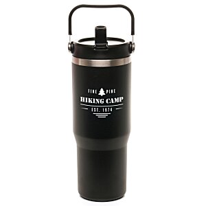 Additional Image 1 - a black water bottle with a handle