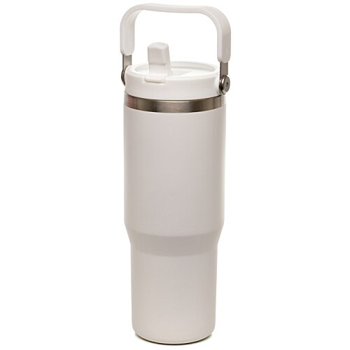 Additional Image 5 - a white water bottle with a silver ring
