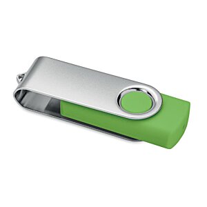 Additional Image 2 - a green and silver usb drive