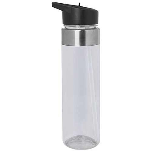 Additional Image 2 - a clear plastic bottle with a black lid
