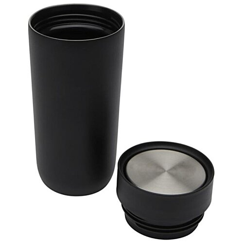Additional Image 1 - a black cup with a silver lid