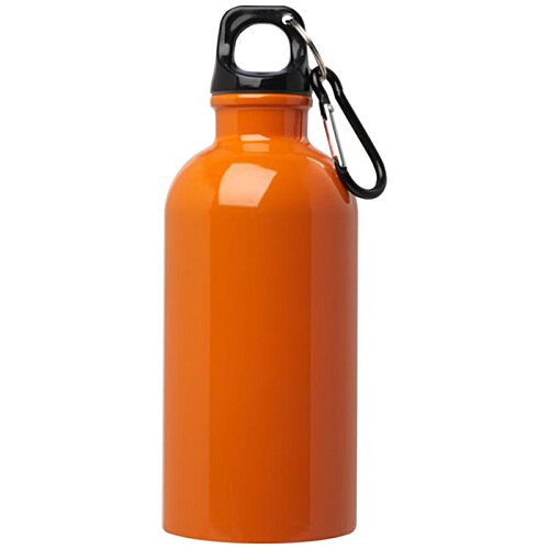 Additional Image 2 - an orange water bottle with a black handle