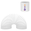 Additional Image 1 - a white slinky toy with a purple and blue logo