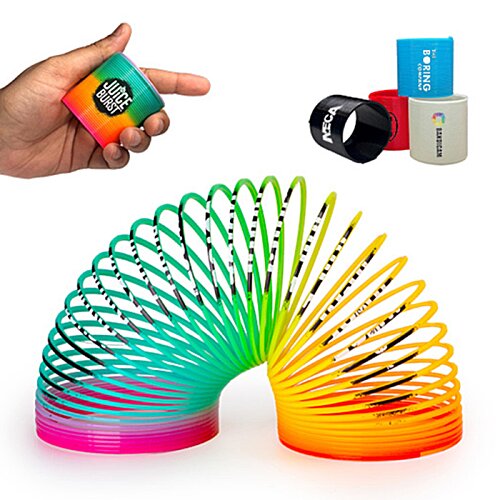 Additional Image 1 - a rainbow colored slinky toy