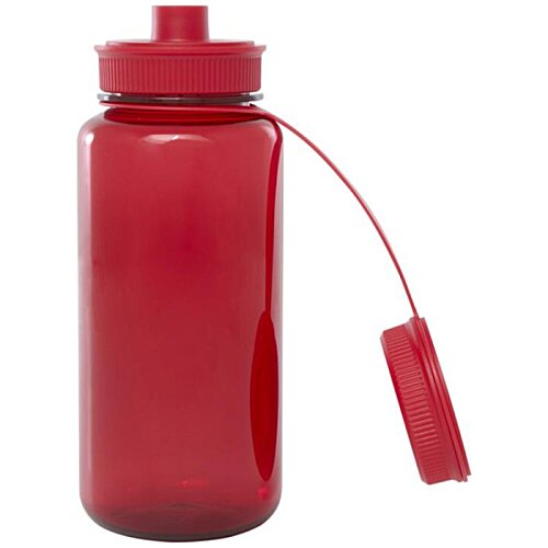 Additional Image 3 - a red water bottle with a red lid