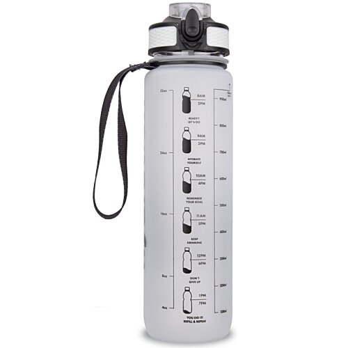 Additional Image 7 - a white water bottle with a black strap