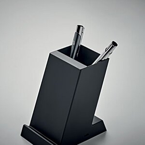 Additional Image 2 - a black pencil holder with two pencils