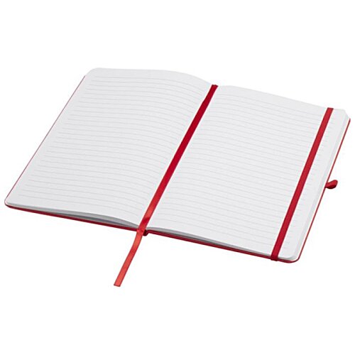 Additional Image 2 - a white notebook with red stripes