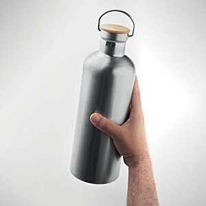 Additional Image 3 - a hand holding a silver water bottle