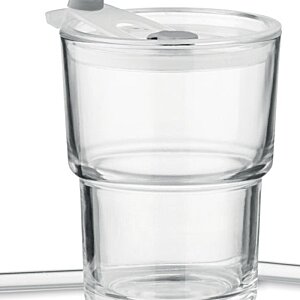 Additional Image 2 - a clear plastic cup with a straw