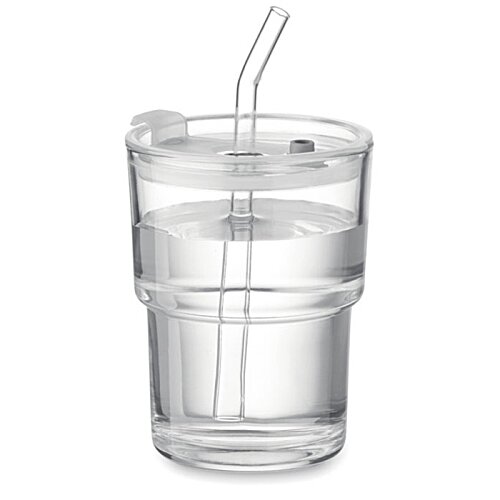 Additional Image 1 - a clear glass with a straw in it
