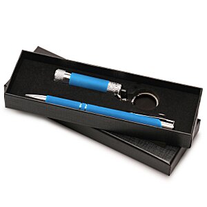 Additional Image 5 - a blue and silver pen in a black box