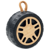 Additional Image 2 - a black tire with a gold rim