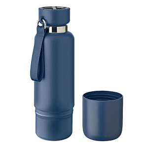 Additional Image 2 - a blue thermos with a cup