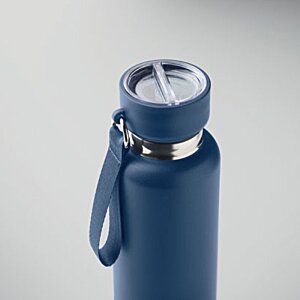 Additional Image 4 - a blue water bottle with a strap