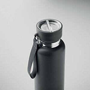Additional Image 5 - a black water bottle with a strap