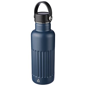 Additional Image 1 - a blue water bottle with a black lid with Willis Tower in the background