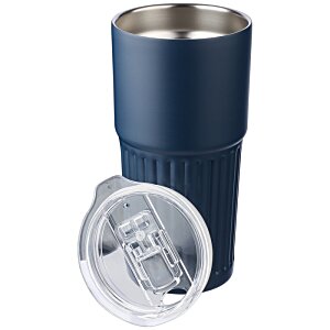 Additional Image 1 - a blue and silver tumbler