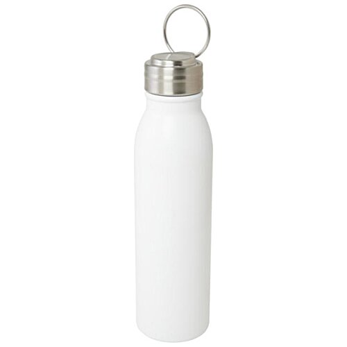 Additional Image 1 - a white water bottle with a silver cap