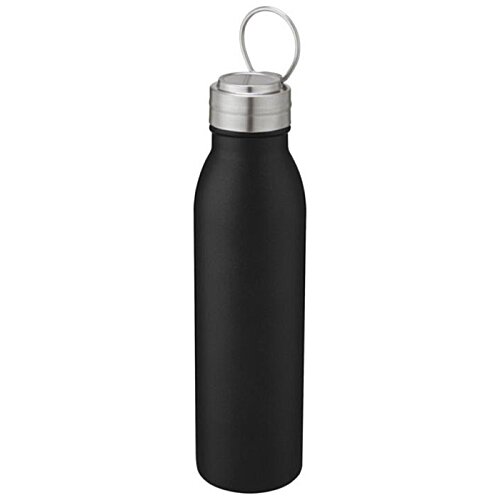 Additional Image 5 - a black water bottle with a silver lid with Willis Tower in the background