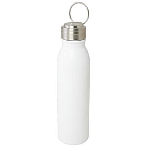 Additional Image 1 - a white water bottle with a silver cap