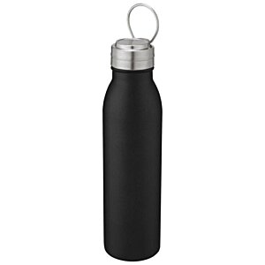 Additional Image 5 - a black water bottle with a silver lid with Willis Tower in the background