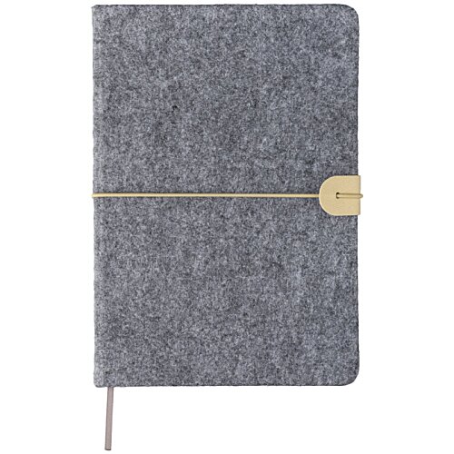 Additional Image 1 - a grey notebook with a yellow stripe