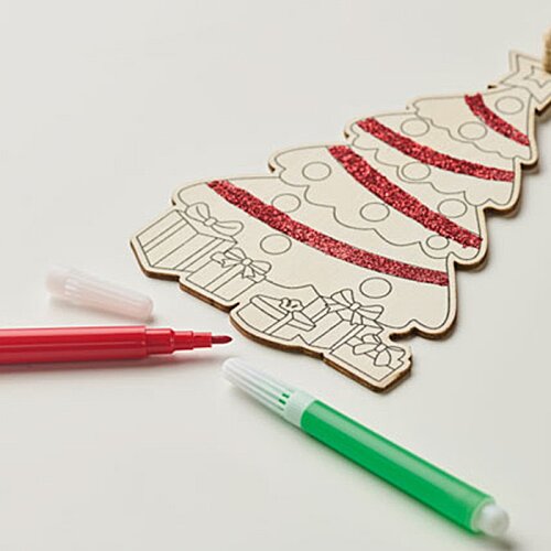 Additional Image 7 - a cookie with a red and white striped design next to a green and white pen
