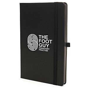 Additional Image 1 - a black notebook with a white logo
