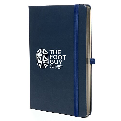 Additional Image 3 - a blue notebook with a blue band
