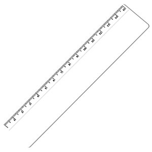 Additional Image 1 - a white ruler on a white background