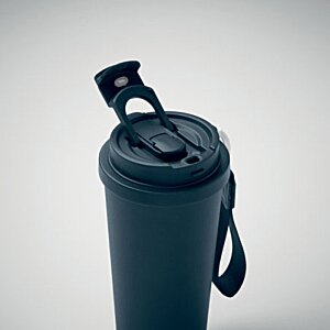 Additional Image 6 - a black water bottle with a strap